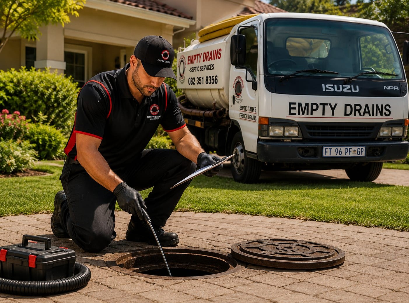 Routine septic maintenance service